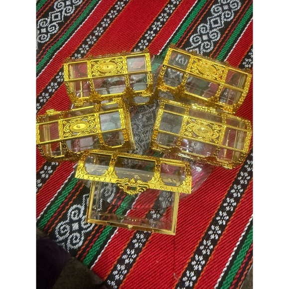 Other - Gold 12Treasure Chest Candy Box Favor Party Wedding Decorative Containers henna
